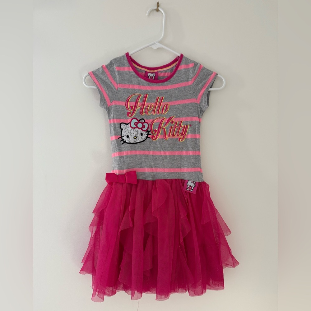 Hello Kitty Gray and Pink Tulle Dress, size 6x